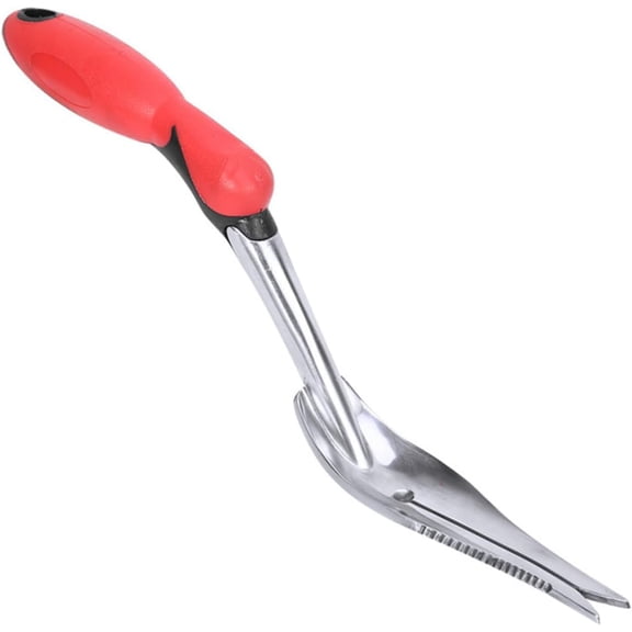 1 Piece Manual Weeding Tool, with Ergonomic Handle, Durable Root Remover, Suitable for Hard Soil, Lightweight Gardening Weeder, Easy to Use, Plastic Handle Weeder Red