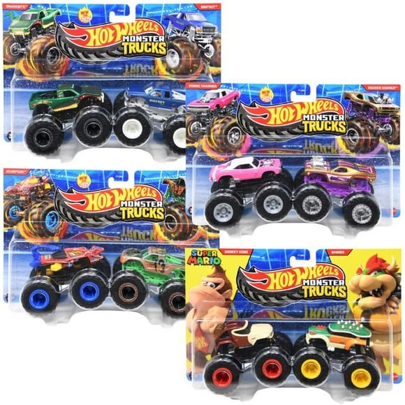 1 Piece Mattel DP Hot Wheels Monster Truck 1:64 Demo Double , 1 Piece(Assorted Style)