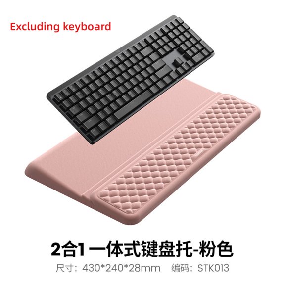 1-Piece Memory Foam Keyboard Wrist Rest, Ergonomic Palm Support Pad for Office Work, All-in-One Wrist Cushion for Mechanical Keyboard