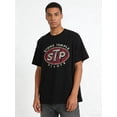 thumbnail image 1 of 1 Piece Men's Retro STP Stone Temple Pilots Pattern T-Shirt - Casual Breathable Cotton, Short Sleeve, Loose Fit, Retro Band Logo Design, Perfect Gift for Music Fans, Rock T-Shirt, 1 of 4