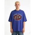 thumbnail image 1 of 1 Piece Men's Retro STP Stone Temple Pilots Pattern T-Shirt - Casual Breathable Cotton, Short Sleeve, Loose Fit, Retro Band Logo Design, Perfect Gift for Music Fans, Rock T-Shirt, 1 of 4