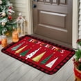 thumbnail image 1 of Sahpxhe 1 Piece Merry Christmas Entrance Door Mats Holiday Decoration, Absorbent Non-Slip Floor Mat for Christmas Living Room Kitchen Decorations 23.62x15.75 Inch Red, 1 of 6