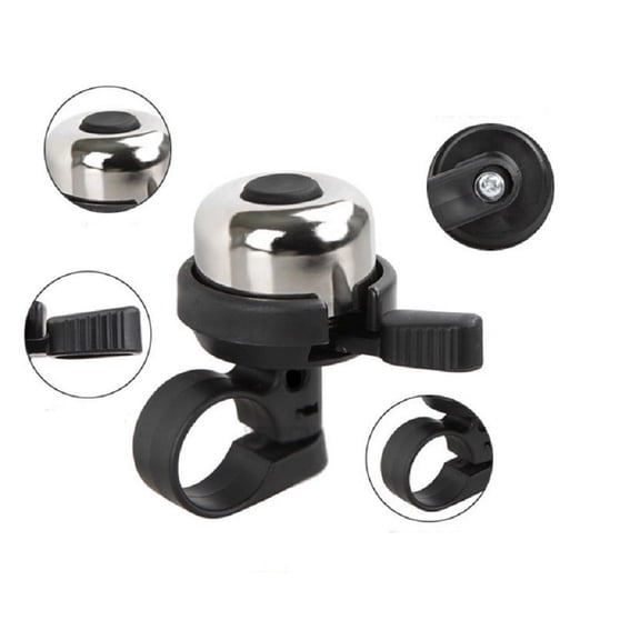 1-Piece Metal Bicycle Bell Ring – Durable Handlebar Cycling Alarm with Reflectors for MTB & Road Bikes TIKA