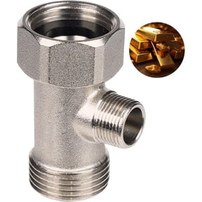 1 Piece Metal Bidet T Adapter 7 8 To 3 8 Inch 3 Way Tee Connector Valve Toilet Attachment