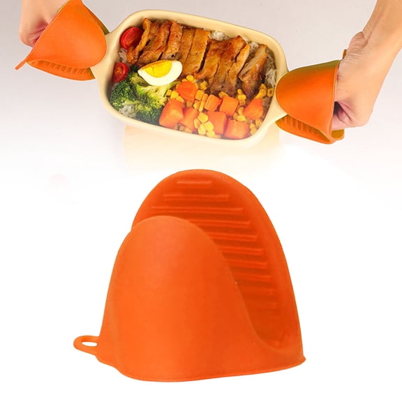 1-Piece Mini Silicone Pot Holders: Heat-Resistant Finger Guards for Safe Cooking, Baking & BBQ - Dishwasher Washable