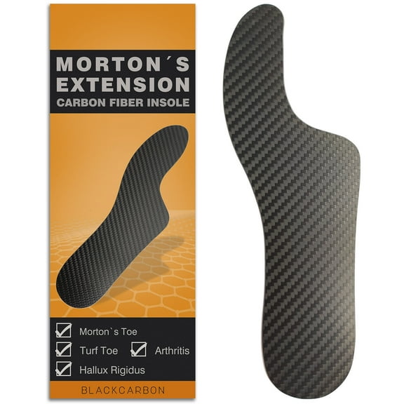1 Piece Morton's Extension Orthotic,Carbon Fiber Insole,Rigid Foot Support Insert for Morton's Toe,Turf Toe,Hallux Rigidus,Arthritis,1 Piece 29.5cm Length(Men Size 13/Women 14)