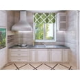 thumbnail image 1 of 1-Piece Moza Lime Green/White Geometric Blackout Bronze Grommet Window Panel Valance 37" Wide X 18" Length, 1 of 1
