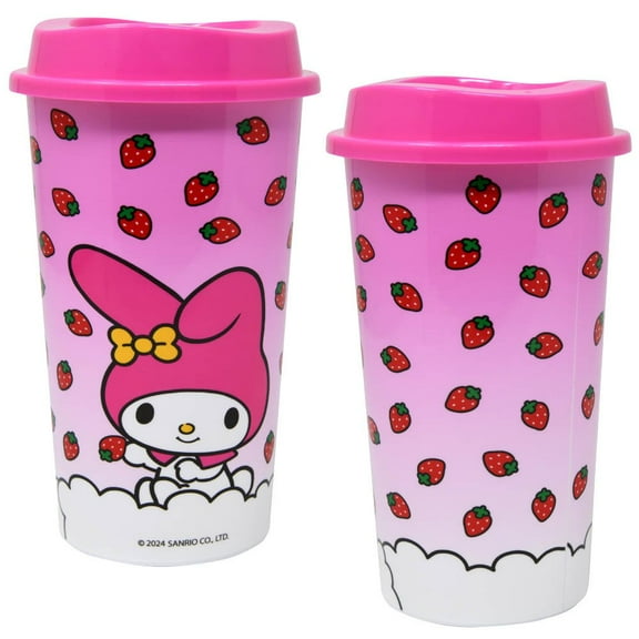 1 Piece My Melody 16oz PP cup with lid, 1 Count