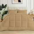 thumbnail image 1 of 1 Piece New Fluffy Pattern Comforter, 800 TC, 100% Egyptian Cotton, Super King Size Taupe Solid, 1 of 6