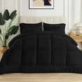 thumbnail image 1 of 1 Piece New Fluffy Pattern Comforter, 800 TC, 100% Egyptian Cotton, Twin/Twin XL Size Black Solid, 1 of 6