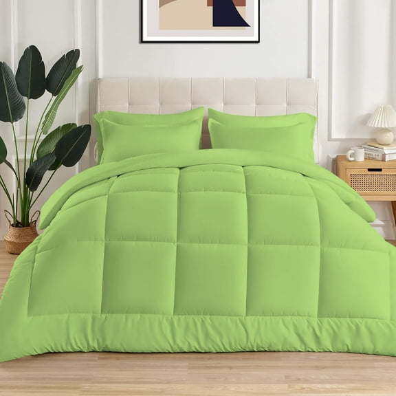 1 Piece New Fluffy Pattern Comforter, 800 TC, 100% Egyptian Cotton, Twin/Twin XL Size Sage Solid