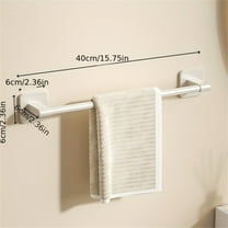 1 Piece Of Bathroom Facilities White Non-Perforated Wall-Mounted Bathroom Towel Bar Size 40-60cm Storage Rack Towel Rack