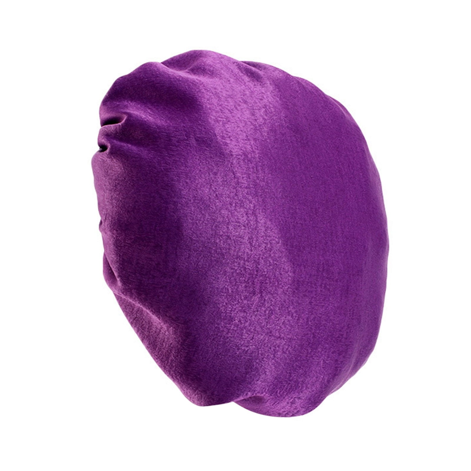 1 Piece Of Imitation Silk Elastic Wide Brimmed Round Caps Nightcaps