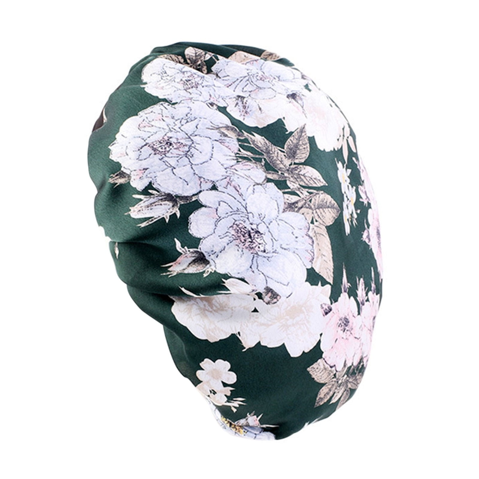 1 Piece Of Imitation Silk Elastic Wide Brimmed Round Caps Nightcaps