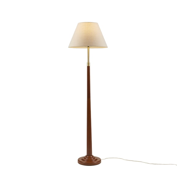 1- Piece One Size Textured Ceramic Table Lamp with Fluted Fabric Shade