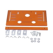 1 Piece Orange Adjustable Circular Saw Base Plate, Wear Resistant Saw Guide for Portable Wood Cutting Saw, Woodworking Replacement Accessory