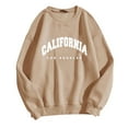 thumbnail image 1 of 1 Piece Outfits Women Full Zip Hoodie Womens Casual Long Sleeve Graphic Tee Shirts Crew Neck Sweatshirts Pullover Tops For Women Sweater Blouses Women's Pullover Sweaters Long Sleeve, 1 of 5