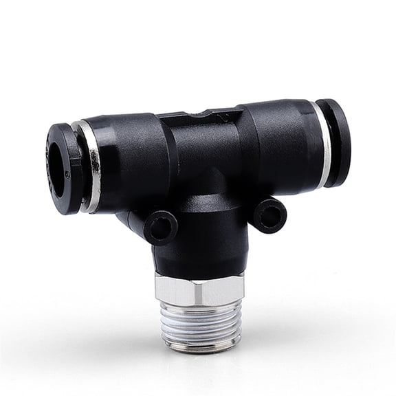 1 Piece PB Pneumatic Quick Coupling Hose Connector Male Thread Tee 1/8" 3/8" 1/2" 1/4" Air Compressor Accessories 4 6 8 10mm