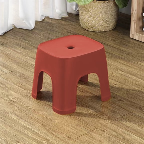 1 Piece Plastic Mini Stool, Thickened Utility Step Stool, Sturdy Lightweight Seat for Living Room and Bathroom, Portable Shoe Changing Bench, Home Accessory