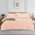 thumbnail image 1 of 1- Piece Premium Duvet Cover -Oversized Super King (120" x 98") Size - 400 Thread Count, Ultra Soft Egyptian Cotton Comforter Cover with Zipper Closure & Corner Ties, Peach Solid, 1 of 7