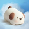 thumbnail image 1 of 1 Piece Puppy Squishy Stress Toy, Slow Rise Silicone Fidget for Kids & Adults, Anti-Stress Hand Toy, White Elephant Gifts, 1 of 9