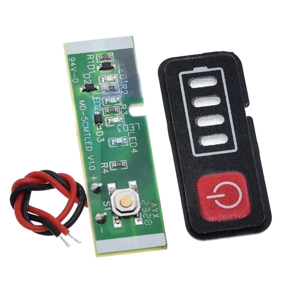 1 Piece Quick Install Battery Level Indicator Featuring Plastic Housing for 18V-21V Power Tool Applications