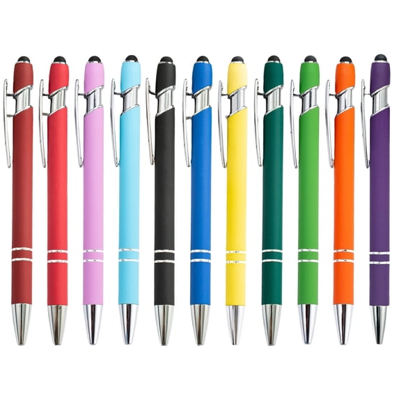 1 Piece Rainbow Rubberized Soft Touch Ballpoint Pen, Stylish, Premium Metal Pen, Smooth Writing Black Ink