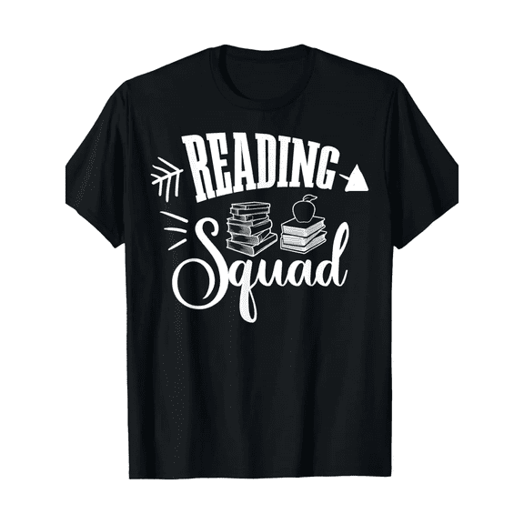 1 Piece Reading Squad Bookworm Team T-Shirt ,Black S-3XL,Perfect for Casual Wear or as a Gift
