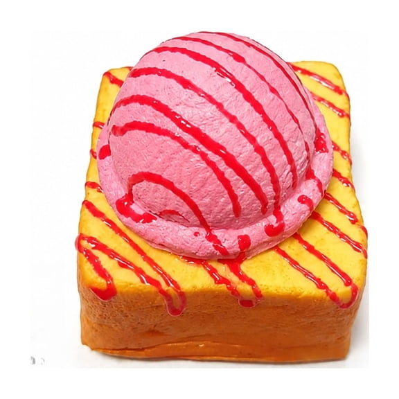1 Piece Realistic Toast Squishy Stress Relief, Slow Rising Soft Squeeze Fidget, Bakery Anxiety Sensory Novelty Gift for Desk Relaxation