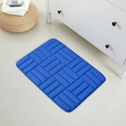 1 Piece Rectangular Color Variant Memory Foam Bathroom Rug Set Non-Slip PVC Backing