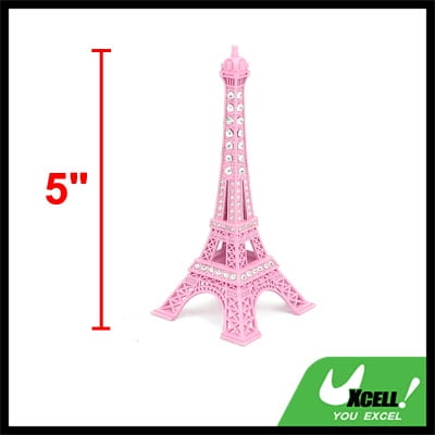 1 Piece Rhinestone Eiffel Tower Decor Metal Eiffel Tower Statue 5.1 Inch Pink Eiffel Tower Party Decorations for Souvenirs