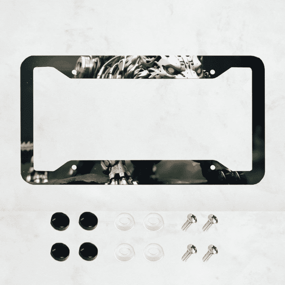 1 Piece, Robot Wolf License Plate Frame, Three-Dimensional License Plate Frame, Front And Rear License Plate, 4 Hole General License Plate Accessories,Us Canada License Plate, 12x6 Inch