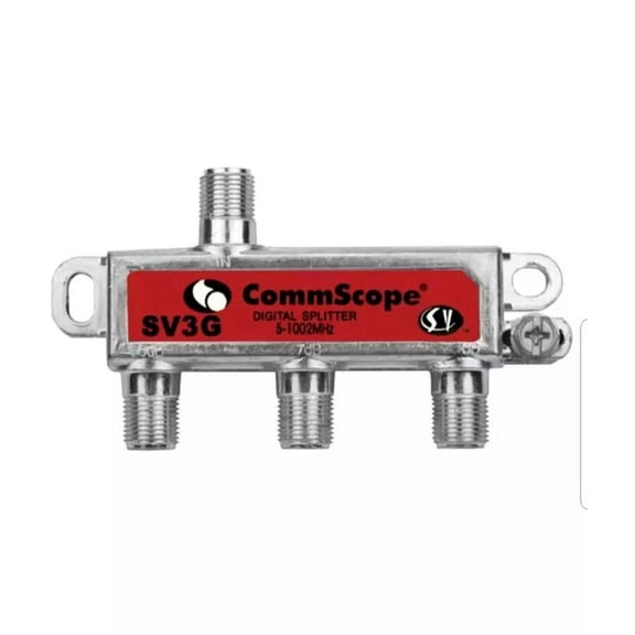 1 Piece SV-3G 3-Way Professional Grade 5-1002Mhz Corrosion Resistant Plating RG6 RG7 RG8 RG59 RG8 RG11 Coaxial Cable Digital Splitter for Charter Time Warner COX Comcast HDTV