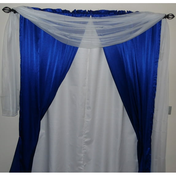 1 Piece Sheer Voile Home Decor Fully Hemmed Scarf Valance Swag Topper 35" X 216"