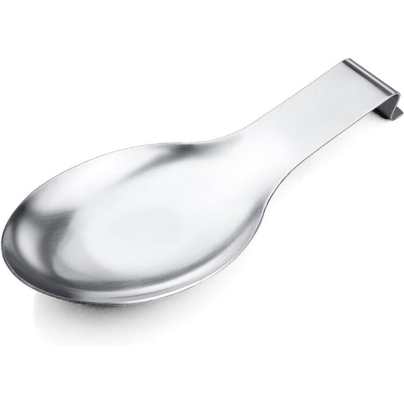 1 Piece Silver Stainless Steel Spoon Rest Large Kitchen Utensil Holder Stove Top Organizer