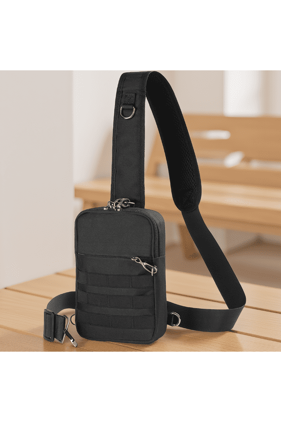 1 Piece Sling Bag Anti-Theft Crossbody Bag with Zipper Lock RFID Blocking Pocket Adjustable Strap for Men Women