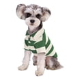 thumbnail image 1 of 1 Piece Small Dog Shirt Green Striped Xl Pique Knit Dog Shirt Dog Clothes for Small Dogs Breathable Dog Polo Pet Apparel for Everyday Use for Chihuahua Yorkie Schnauzer, 1 of 3