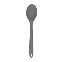 1 Piece Small Multicolored Silicone Spoons Silicone Serving Stirring Spoon for Kitchen Nonstick Cooking Baking Stirring Mixing Tools, High Heat Resistant, Cooking Baking Spoons(Grey,8.1x1.8")