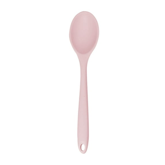 1 Piece Small Multicolored Silicone Spoons Silicone Serving Stirring Spoon for Kitchen Nonstick Cooking Baking Stirring Mixing Tools, High Heat Resistant, Cooking Baking Spoons(Pink,8.1x1.8")