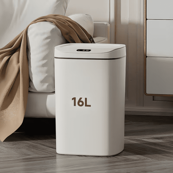 1-Piece Smart Trash Can - Motion Sensor Auto Open/Close, Odor-Proof Lid & Quiet Design | Multiple Capacity Options for Kitchen/Bathroom/Living Room/Office (Batteries Not Included)