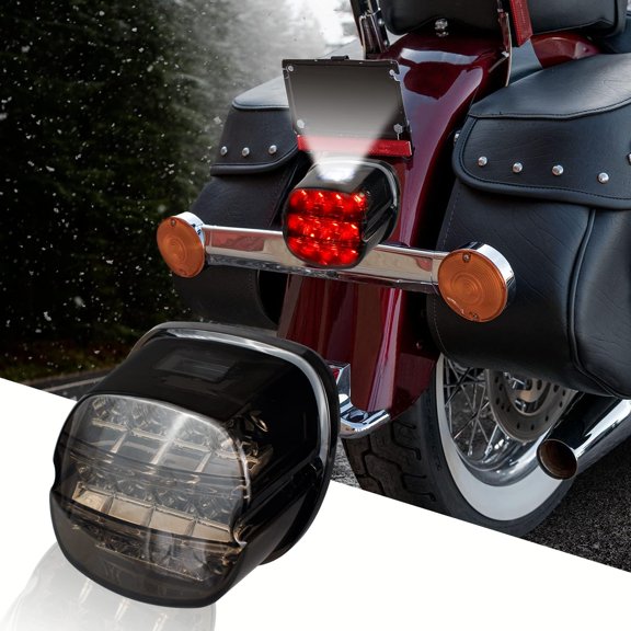 1 Piece Smoked LED Tail Light Running Rear Taillight Replacement for Dyna Road Electra Glide Street Bob Touring Models