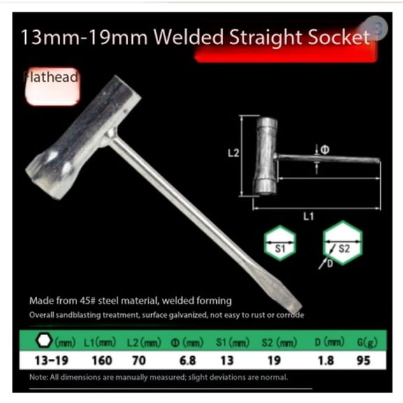 1 Piece Spark Plug Socket Wrench for Petrol Saws & Lawn Mowers - Essential Tool for Easy Spark Plug Removal