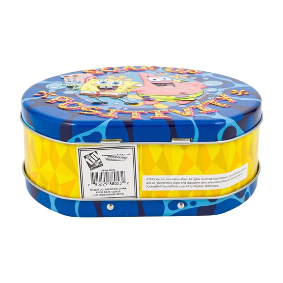 1 Piece SpongeBob SquarePants Large Tin Carry-All, Assorted Style