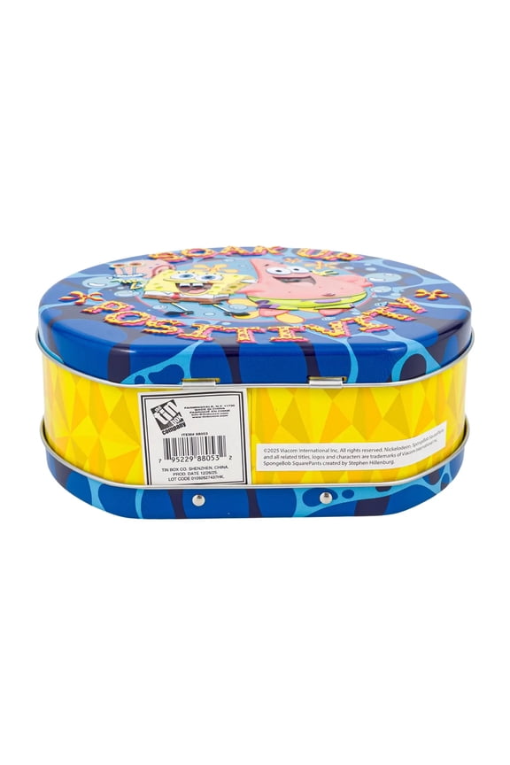 1 Piece SpongeBob SquarePants Large Tin Carry-All, Assorted Style