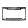 thumbnail image 1 of 1-Piece Square-Hole License Plate Frame, Sparkling Cute Rhinestones, Stainless Steel Material, Unisex, black, 1 of 6