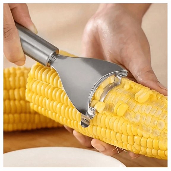 1-Piece Stainless Steel Corn Cob Peeler, Reusable Kitchen Tool