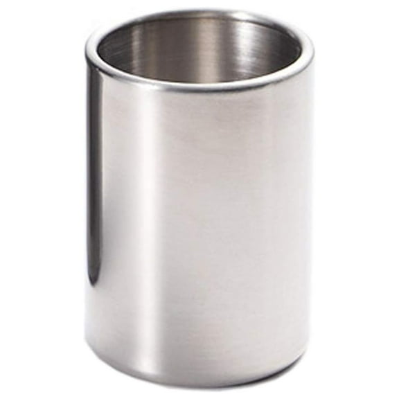 1 Piece Stainless Steel Fruit Fork Holder Cocktail Fork Holder Jar Stainless Steel Kitchen Utensil Holder Food Pick Forks Holder Coffee Spoon Holder Cup, Silver-Tone