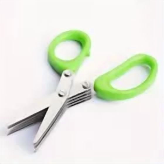 1 Piece Stainless Steel Multi-Ply Kitchen Scissors - 5 Blade Vegetable Cutter