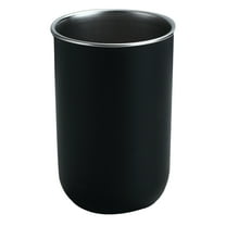 1 Piece Stainless steel Cup,Stackable Metal Drinking Glasses,Bathroom Tumblers, Unbreakable Toothbrush Cup,Mouthwash Cup Toothbrush Holder,for Travel, Camping, Indoor/Outdoors,2.76x4.72 IN(Black)