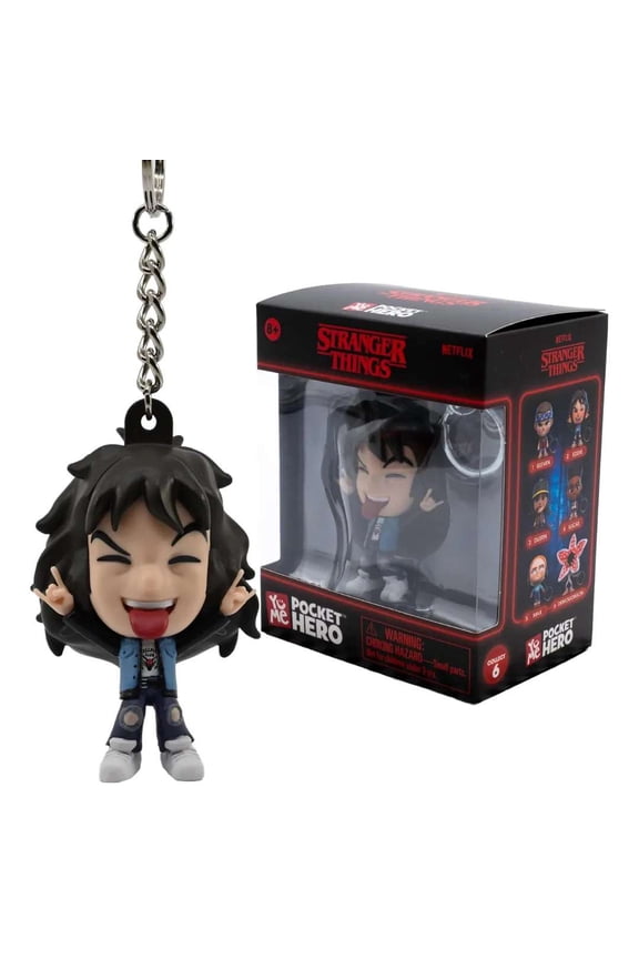 1 Piece Stranger Things Pocket Hero Keychain Window Box Series 1 (PDQ), assorted, ship 1 randomly(NO RETURN)